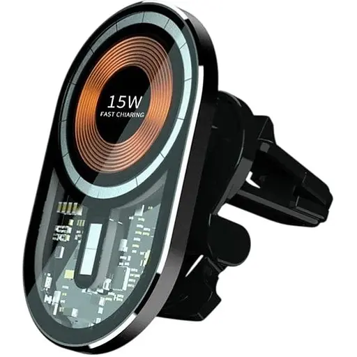 Держатель Transparent Magnetic Wireless Car Charger XYJ T10 15W - фото 1