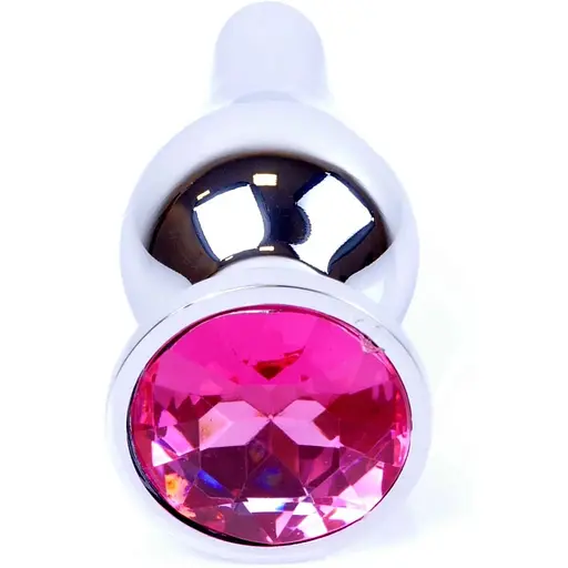 Анальна пробка Boss Of Toys Boss Series - Jewellery Silver Butt Plug Pink, BS6400071, Срібний / Яскраво-рожевий - фото 2