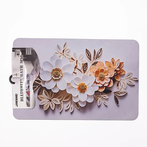 Антискользящий 3D коврик для ванной комнаты из мягкого диатомита 38×58(см) влагопоглощающий коврик для дома ванны душа и туалета Yiwu HP-42-63 - фото 4