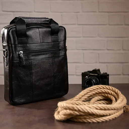 Чоловіча шкіряна сумка Vintage 28х30х6 см sum0012798 - фото 5