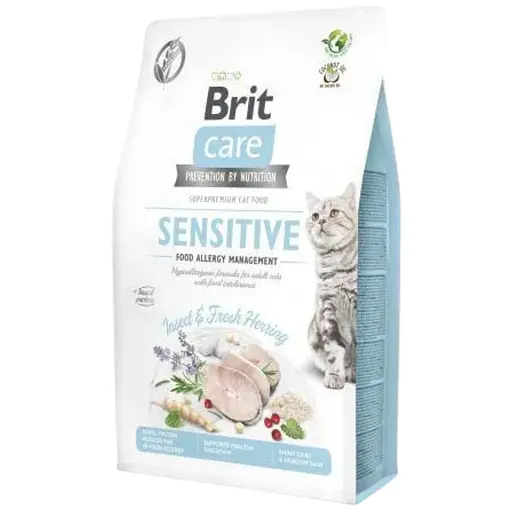 Сухий корм Brit Care Cat GF Insect для кішок із харчовою нестерпністю, з комахами та рибою, 2 кг