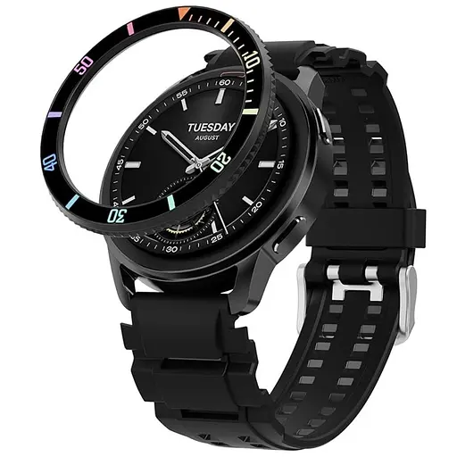 Безель Multicolor и силиконовый ремешок Sikai для смарт-часов Xiaomi Watch S3/S4 - фото 2