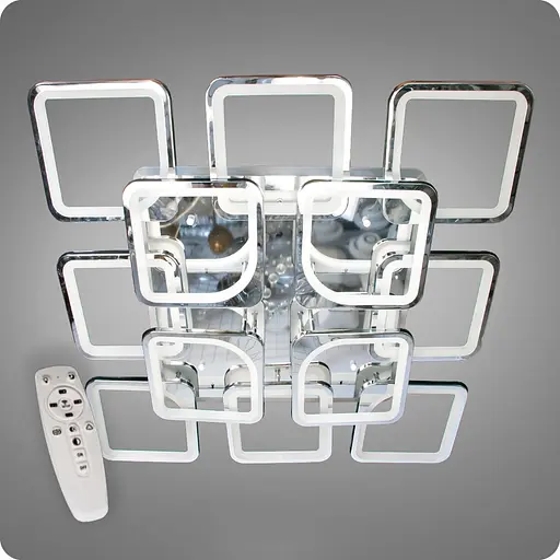 Люстра светодиодная 517 Dlight 3color с пультом 385Вт Хром (01227) - фото 2