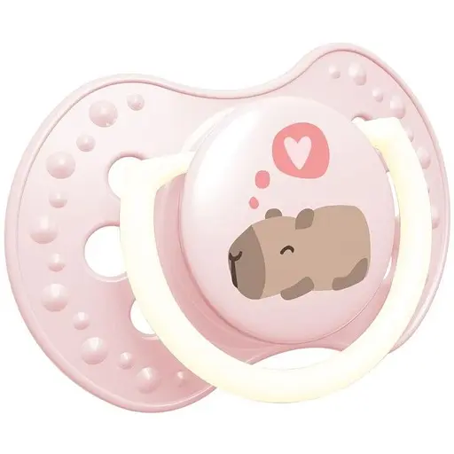 Пустышка силиконовая динамическая LOVI CapiChill 18+ месяцев 2 шт. розовая (22/934girl) - фото 3