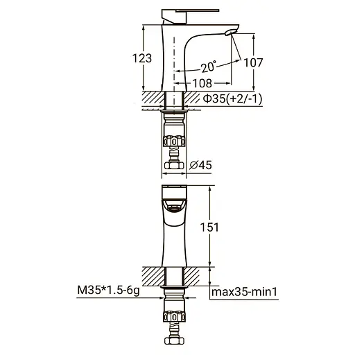 Змішувач для раковини Aquatica 9719001 - фото 5