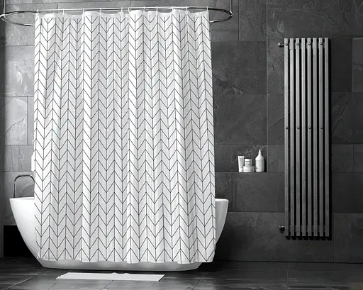 Штора для ванної кімнати Fabrika Line з кільцями 12 шт 180x180 Peva