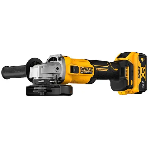 Шлифмашина угловая аккумуляторная бесщеточная DeWALT, 18 В XR Li-lon 4 Ач (DCG407M1T) - фото 2