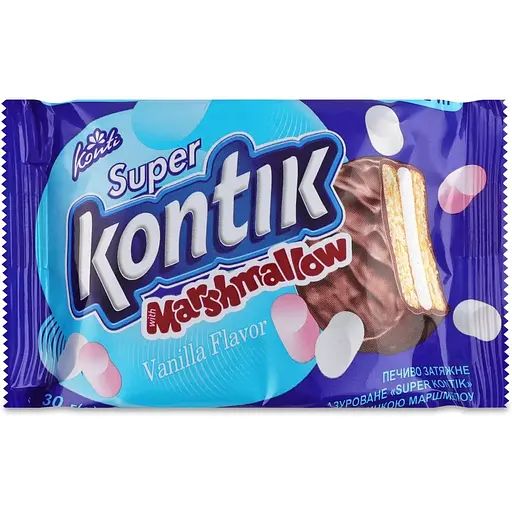 Печиво Konti Super Kontik з начинкою маршмеллоу 30 г (771647)