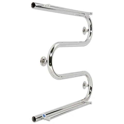 Полотенцесушитель Laris Змеевик 25 РС3 500x500 с 2-мя полочками 1/2'' 71207182, Хром - фото 1