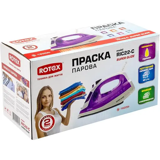 Утюг с паром Rotex RIC22-C Super Glide - фото 5