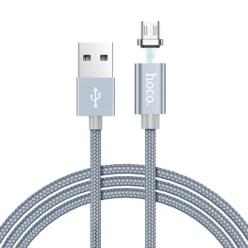 USB кабель Hoco U40a Magnetic MicroUSB 1 м магнітний у посиленому обплетенні