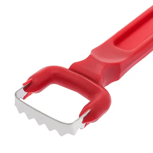 Рибочистка ніж для чищення риби з пластиковою ручкою 12 см, Kitchette Червоний 85816 - фото 7