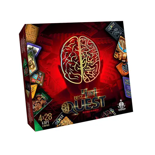 Карточная квест-игра "BEST QUEST 4in1" Danko Toys BQ-02-01U укр - фото 1