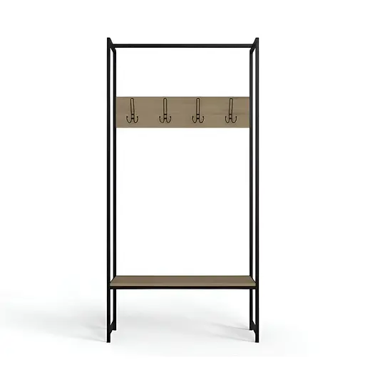 Вішалка модульна підлогова Ferrum-decor Треліс 12 180x90x38 чорний ДСП Дуб Сонома 16мм (FRD-104310)