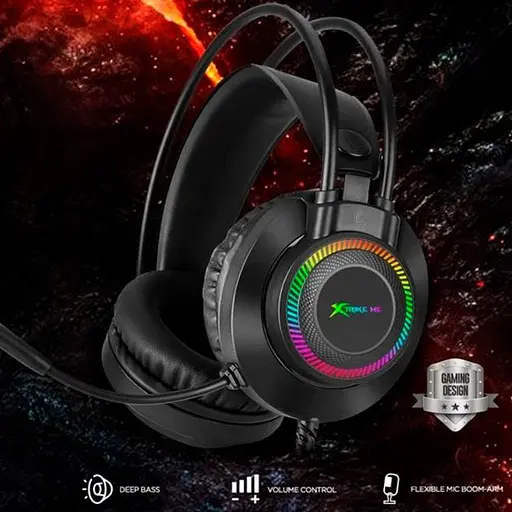 Дротова ігрова гарнітура Xtrike Me Gaming RGB Backlight GH-509, USB, 3.5mm, 2.1m, black - фото 4