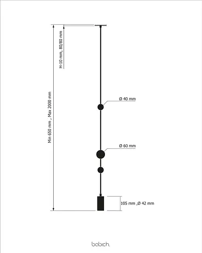 Підвісний стельовий світильник Babich Studio Sunderline 1S Black (RAL 9005) - фото 4