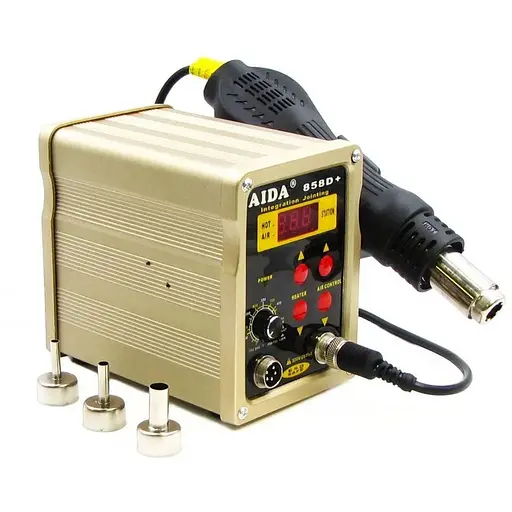 Паяльная станция Aida 858D+ бескомпрессорная, фен, паяльник - фото 1