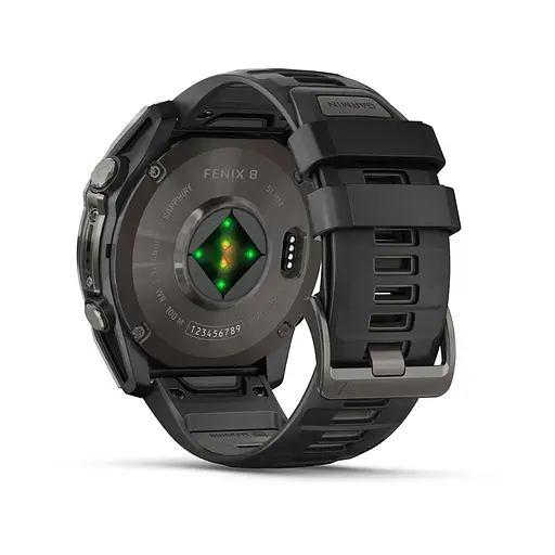 Смарт-часи Garmin Fenix 8 51 мм AMOLED Сапфір Чорний/Карбоновий DLC Титан з силіконовим ремінцем QuickFit 26 мм - фото 3