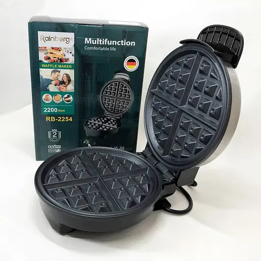 Круглая электровафельница Rainberg RB-2254 для толстых бельгийских вафель 2200 Вт - фото 9