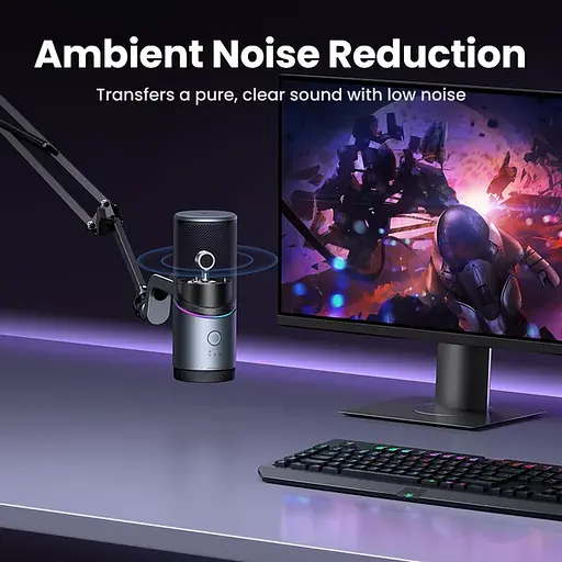 Мікрофон конденсаторний UGREEN CM769 USB потоковий з шумопоглинанням та підставкою Black - фото 5