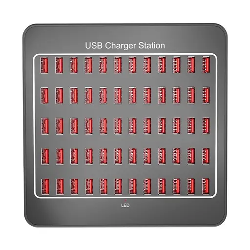 Зарядна станція ILEPO багатопортова на 60 USB портів 300 Вт / мережевий мультизарядний пристрій (19016) - фото 2