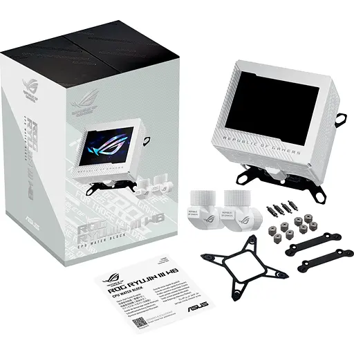 Водоблок Asus ROG Ryujin III WB White Edition (90RC00V2-M0UAY0) [143450] - фото 12
