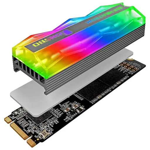 Радіатор Jonsbo M.2 SSD M2-2 ARGB Gray M2-2 ARGB - фото 5