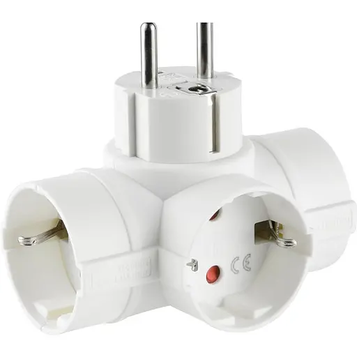 Трійник з заземленням Electraline 16А 250В 55040