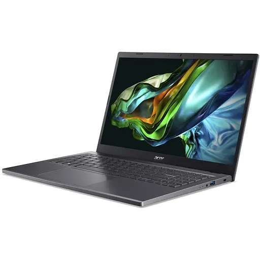 Ноутбук Acer Aspire 5 A515-58M-74FT з процесором Intel Core i7-1355U pana la 5.0 GHz, 15.6", Full HD, IPS, 16GB DDR5, 512GB SSD, Intel Iris Xe графікою, NO OS, Steel сірий - фото 6
