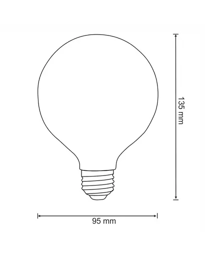 Світлодіодна лампочка Goldlux 308580 E27 G95 7,5W 3000K 1055Lm - фото 2
