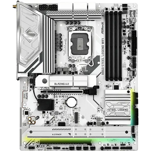 Материнская плата AsRock B860 Steel Legend WiFi (1851/B860, 4xDDR5, 2xPCIex16, HDMI/DP/TB4, 4xSATA, 4xM.2, 2.5Glan, 7)