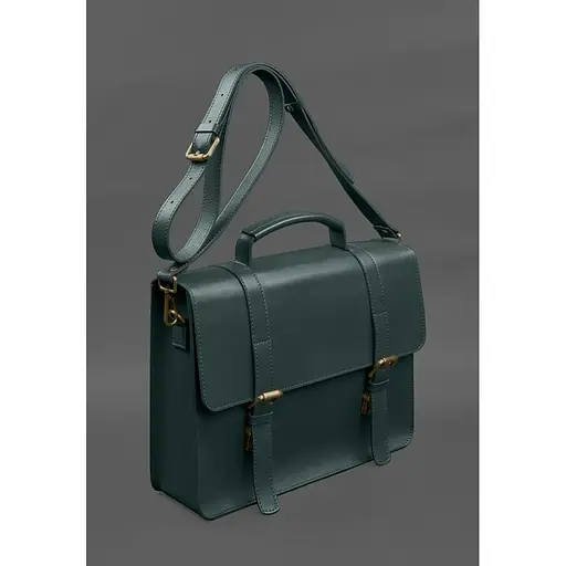 Кожаная сумка-портфель Porte зеленый - фото 1