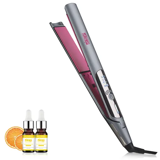 Випрямляч для волосся DSP 10265 з керамічним покриття з LED дисплеєм Сірий - фото 5