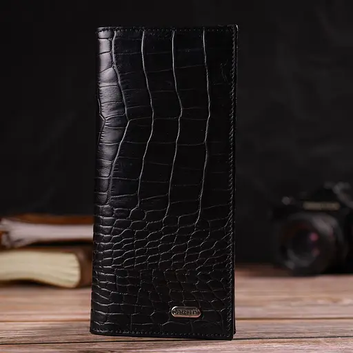 Мужской кожаный кошелек Canpellini 9.2х18.8х1 см acs0025612 - фото 6