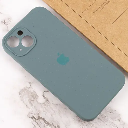 Чехол Epik Silicone Case Full Camera Protective (AA) для Apple iPhone 13 (6.1) Зеленый/Pine green - фото 4
