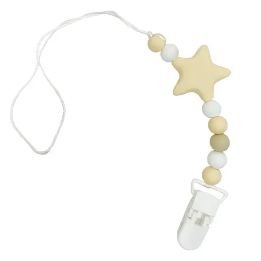 Цепочка для пустышки "Звезда" MGZ-0512(Biege) силиконовая