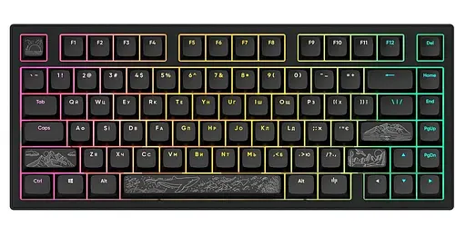 Клавіатура Dark Project ALU81 Terra Nostra ENG/UA (DPKB_NOSTRA_81_ANSI_BLACK_UA) - фото 1