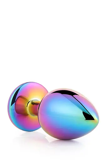 Анальна пробка з кристалом Gleaming Love Multicolour Plug 9.5 см (райдужний) - фото 3