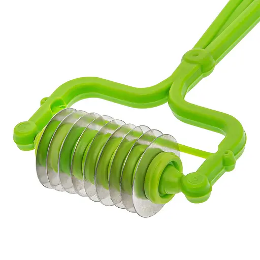 Комплект пельменниця варенниця та набір 3 дискових тісторізок: для чебуреків, пельменів, нарізання локшини, ХЕАЗ Салатовий 85034 - фото 10