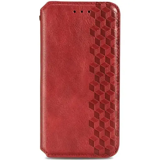 Чехол-книжка Getman Cubic (PU) для Xiaomi Redmi 10C красный кожаный - фото 1