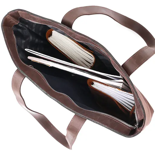 Кожаная женская сумка-шоппер Shvigel 36х33х8.5 см sum0020177 - фото 3