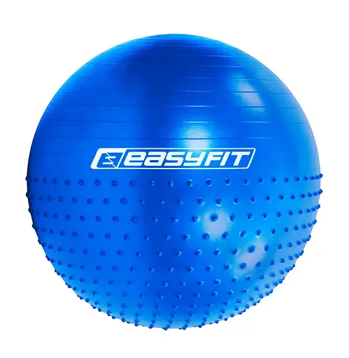 Фитбол 85 см EasyFit Hybrid синий (фитбол полумассажный) (EF-3013-BL) - фото 1