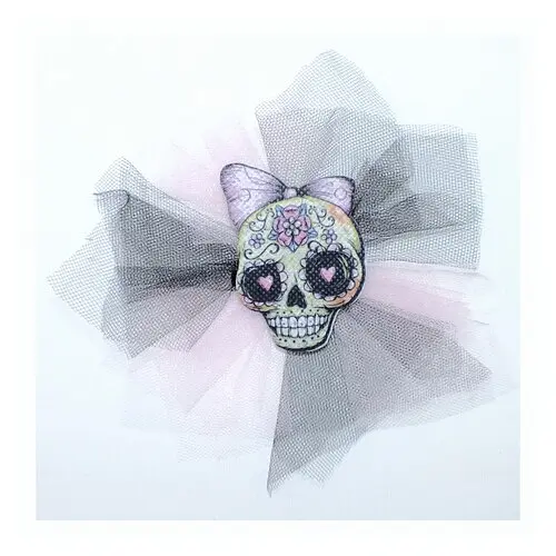 Брошка-заколка Santa Muerte Pink - фото 1