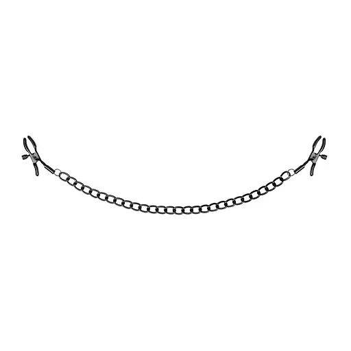 Зажимы для сосков Bedroom Fantasies Nipple Clamps with Chain - Black - фото 2