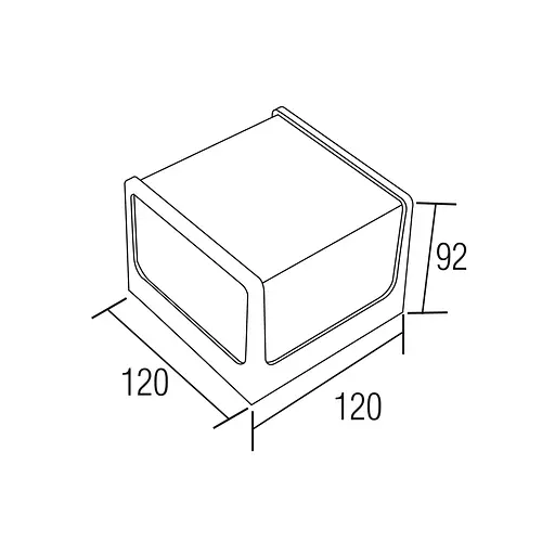 Світильник світлодіодний фасадний CUBE настінний - фото 3