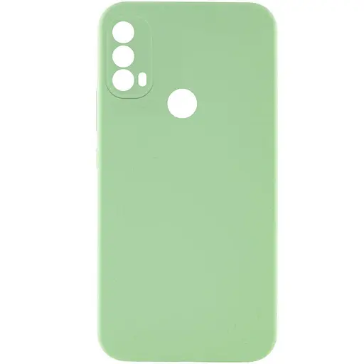 Чехол Silicone Cover Lakshmi Full Camera (AAA) для Motorola Moto E40 Мятный / Mint