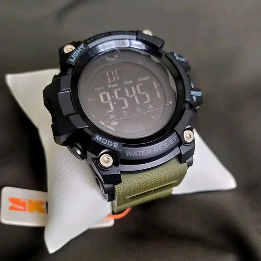 Наручний годинник чоловічий 1384 Black-Military Wrisband Skmei acs0030782 - фото 4