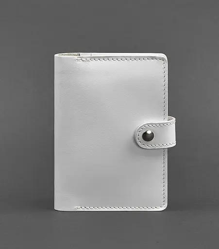 Кожаная обложка для паспорта 3.0 белая - фото 1