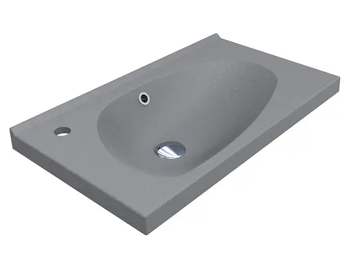 Умивальник Miraggio Titania mirastone gray 0000980, Сірий - фото 2