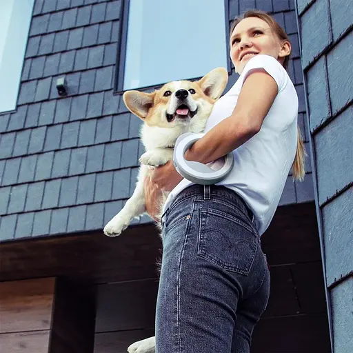 Повідець-рулетка для собак Waudog R-leash, кругла, XS-M, до 40 кг, 2,9 м, світловідбиваюча стрічка білий - фото 8